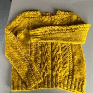Golden Cable Knit Sweater
